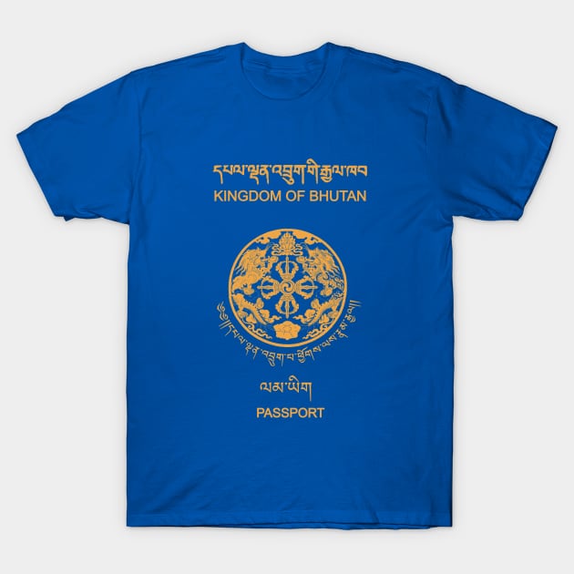 Bhutan passport T-Shirt by Travellers